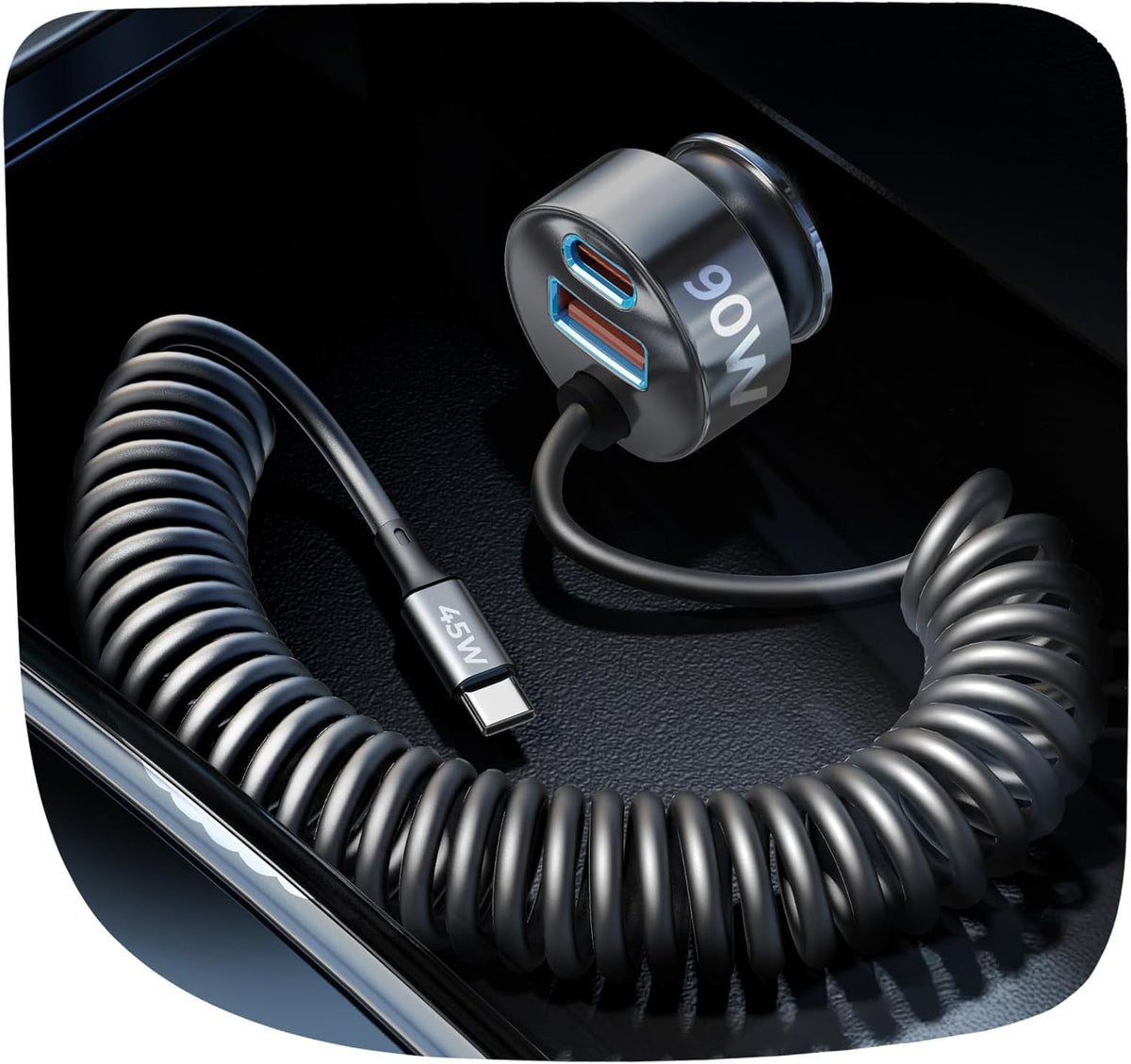 LISEN 90W for iPhone 17 16 15 Pro Max Car Charger USB C Fast Charge,Super Fast for iPhone 17 16 Car Charger USB C Adapter for iPhone 17e 16 15 Pro Max Plus Air,Samsung Galaxy S26 Ultra, Android