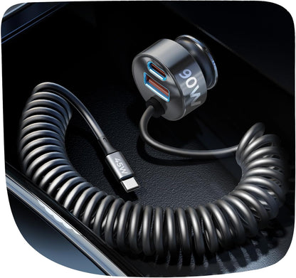 LISEN 90W for iPhone 17 16 15 Pro Max Car Charger USB C Fast Charge,Super Fast for iPhone 17 16 Car Charger USB C Adapter for iPhone 17e 16 15 Pro Max Plus Air,Samsung Galaxy S26 Ultra, Android
