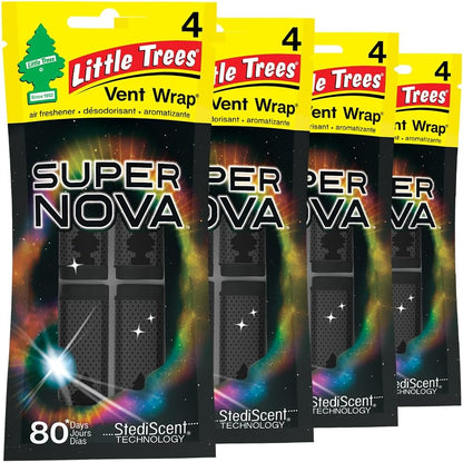LITTLE TREES Car Air Freshener | Vent Wrap Provides Long Lasting Scent, Invisibly Fresh | New Car Scent, 16 Air Fresheners