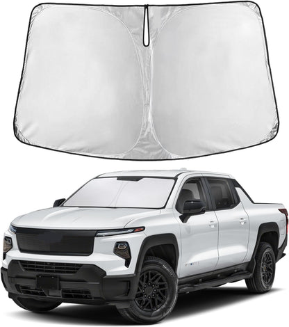 EcoNour Car Windshield Sun Shade | 2025 Upgraded Innovative No-Light-Pass Technology for Maximum Coverage | Foldable Sun Shade Keeps Your Vehicle Cool | Must-Have Car Accessories | Small (59" x 29") - Colors E