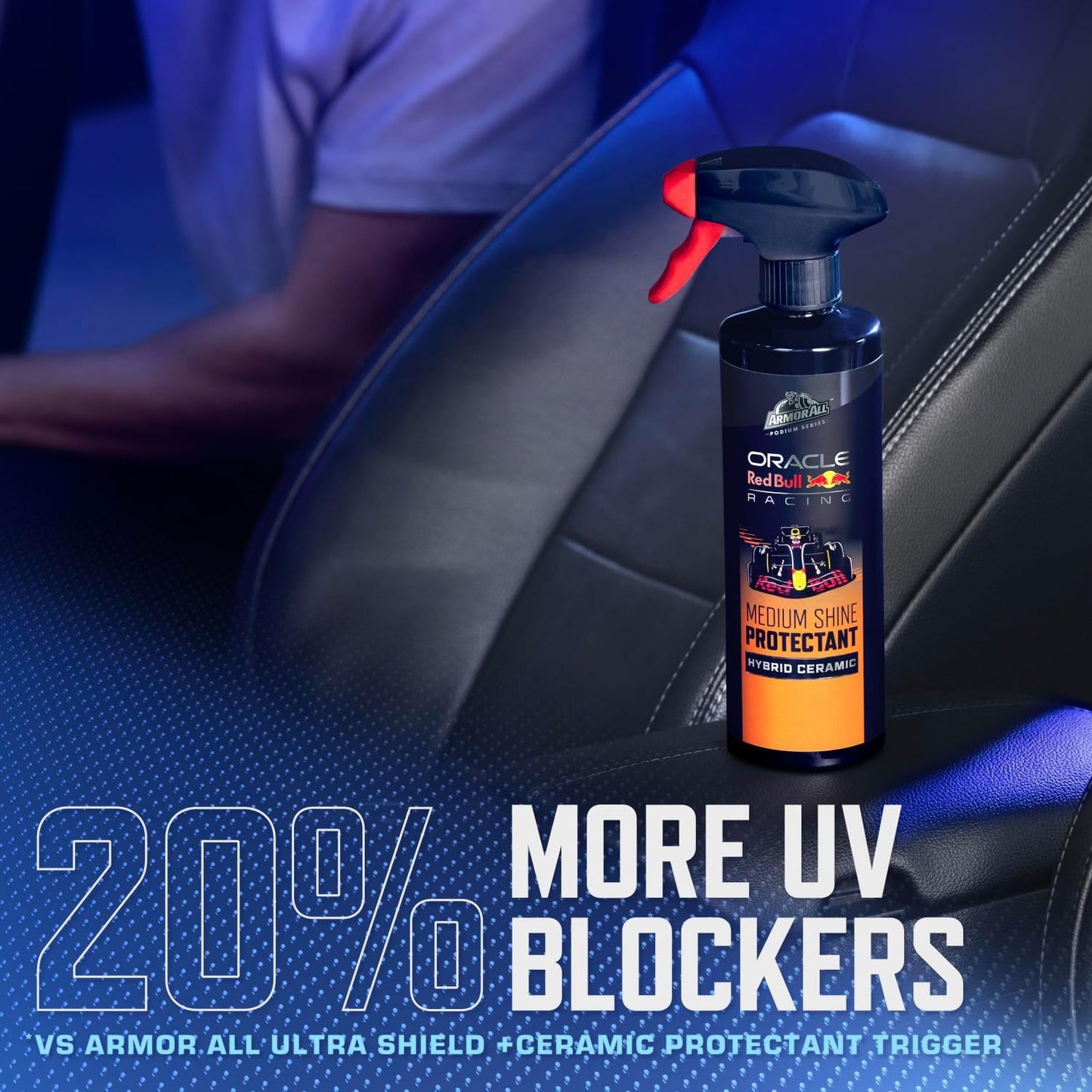 Armor All Podium Series Interior Detailer Spray, 16 fl oz, Car Detailing Spray Developed in Collaboration With Oracle Red Bull Racing