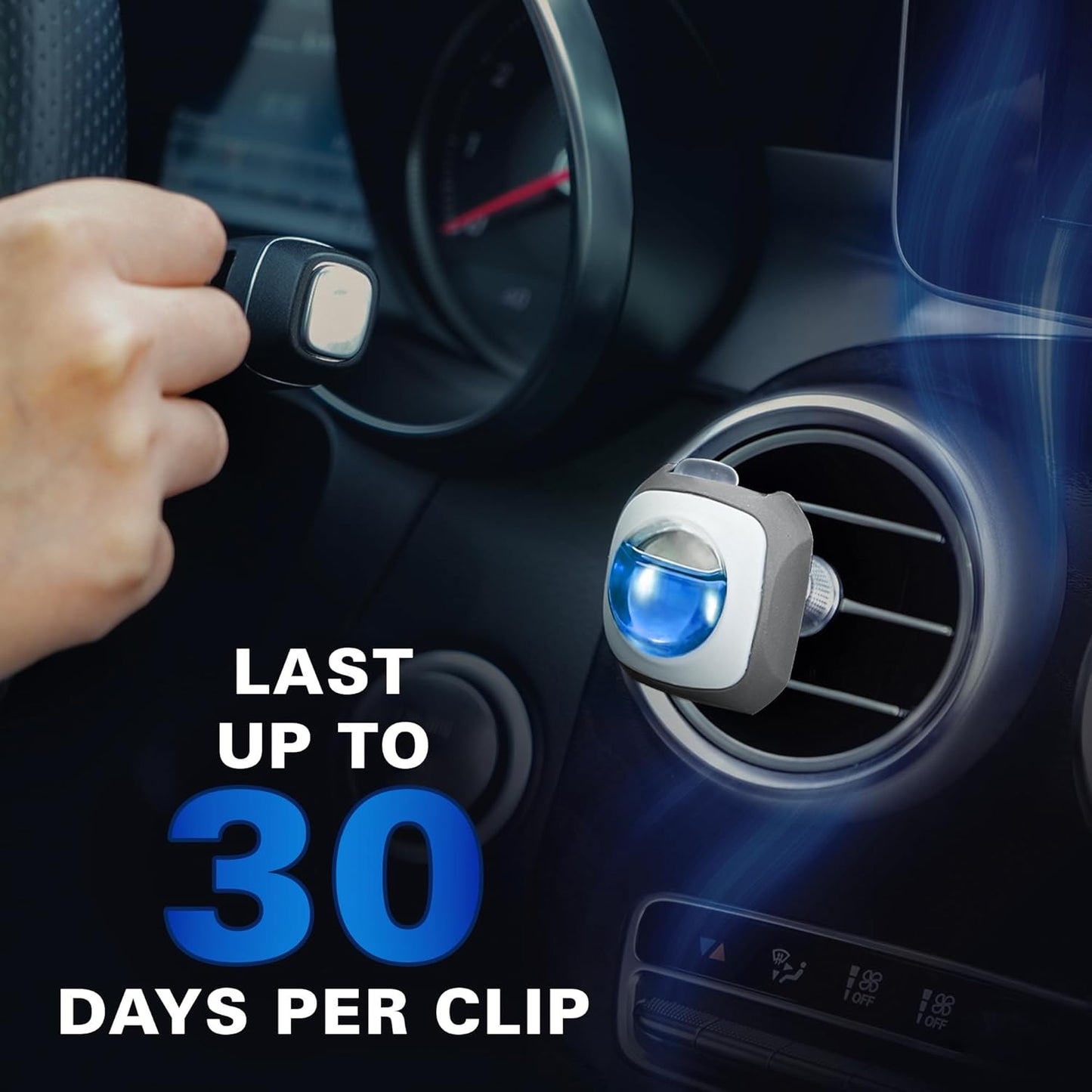 Air Jungles New Car Scent Car Air Freshener Vent Clip, 6 Count Long Lasting Up to 180 days, Natural Essential Oil Car Fragrance Accessories for Women and Men, Odor Eliminator - 4ml Each
