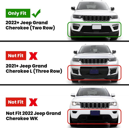 LASFIT Floor Mats for Jeep Grand Cherokee WL 2022-2025 2026 5-Seat (Include 4xe, NOT for L), All Weather TPE Custom Fit Car Mats Floor Liners Cargo Liner Cargo Mat Trunk Mat Black