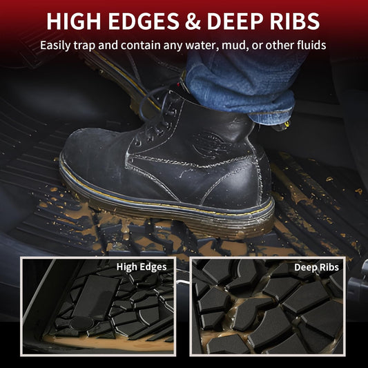 LASFIT Floor Mats for Jeep Grand Cherokee WL 2022-2025 2026 5-Seat (Include 4xe, NOT for L), All Weather TPE Custom Fit Car Mats Floor Liners Cargo Liner Cargo Mat Trunk Mat Black