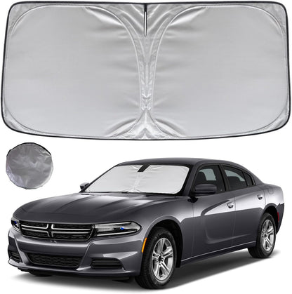 KAYZT Windshield Sun Shade for 2019-2025 2026 Chevy Silverado 1500 /GMC Sierra 1500 2500HD 3500HD Foldable Sunshade Front Window Custom Fit Car Accessories - Colors B