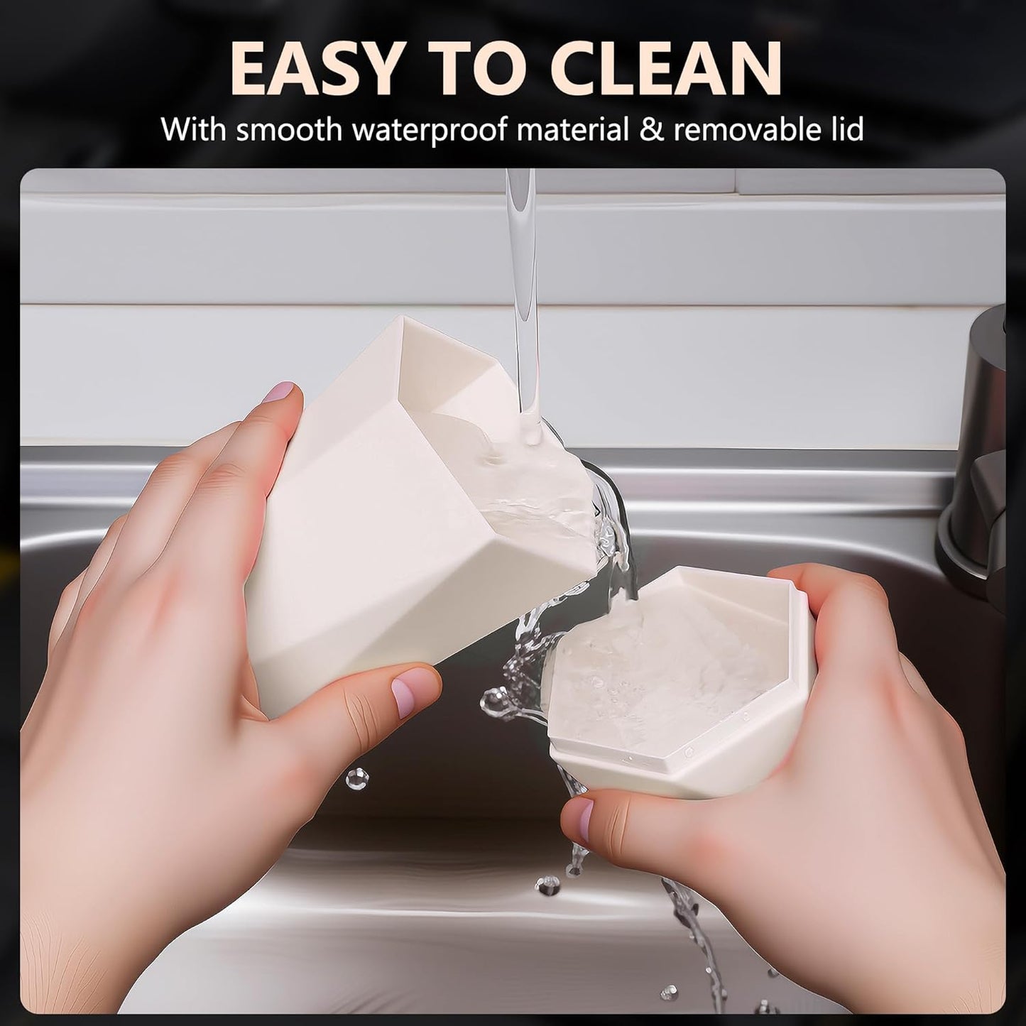 Car Trash Can with Lid - 2-Pack, Interior Accessories for Vehicles, Leakproof Garbage Can with 30 Detachable Trash Bags, Multipurpose Organizers and Storage Solutions for Home and Office