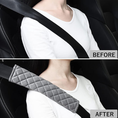 Universal Car Seat Belt Pads Cover,Seat Belt Shoulder Strap Covers Harness Pad for Car/Bag,Soft Comfort Helps Protect You Neck and Shoulder from The Seat Belt Rubbing(2-Pack)