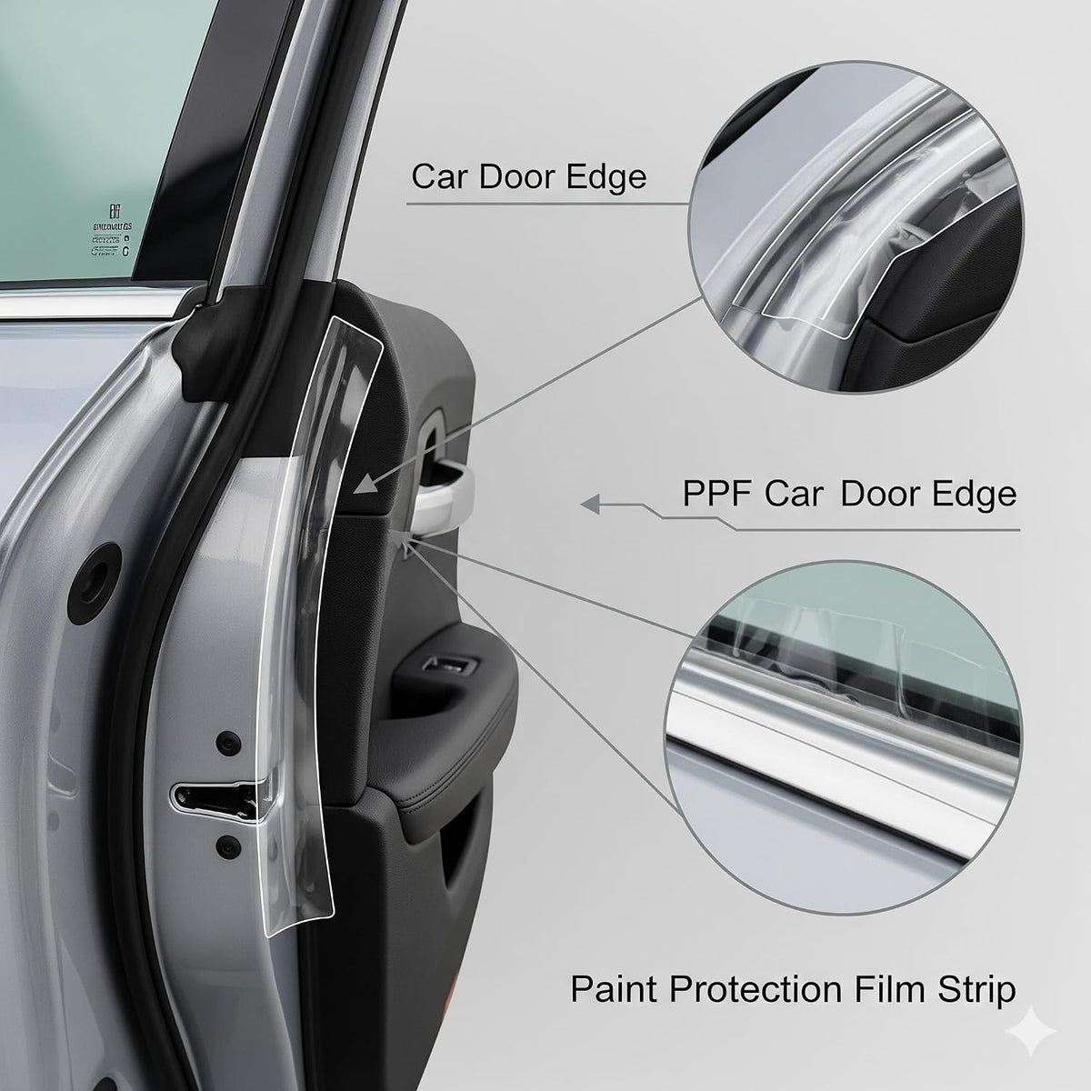 4 Door Edge Upromax Paint Protection Film PPF 8mil Precut Strips, Universal Fit Clear Tape Door Seal, Car Accessories Car Cover, Scotch Guard, Clear Tape, Door Protector, SUV