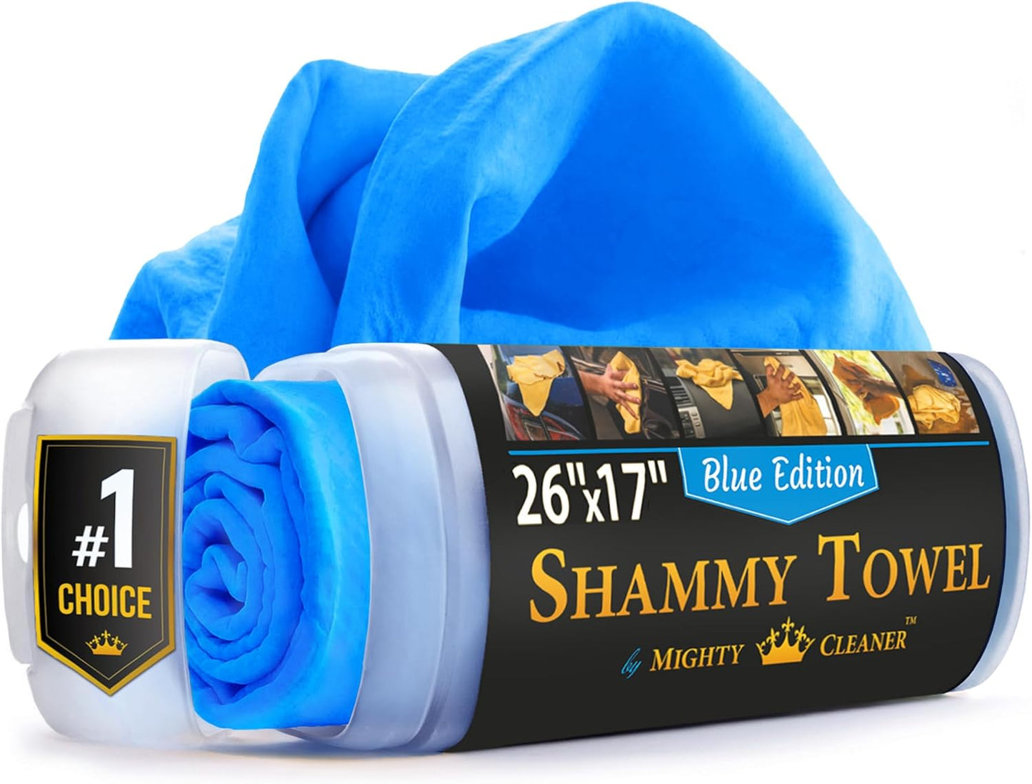 Premium Shammy Cloth for Car Drying - 26”x17” - Super Absorbent Chamois Towel for Car - Scratch-Free, Reusable & Soft