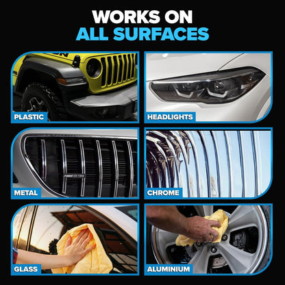 Carfidant Bug and Tar Remover for Cars Exterior with Ceramic Coating - Easily and Safely Clean Bug Splatter, Bird Poop from Paint, Plastic, Rubber, Metal, Chrome, Glass - Pre Wash for Car Detailing