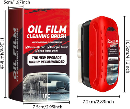 2 Pack Automotive Oil Film Cleaning Brush for Windshield, Car Glass Oil Film Remover with Hydrophobic Coating, Rain Repellent Windshield Cleaner Tool Improves Driving Visibility