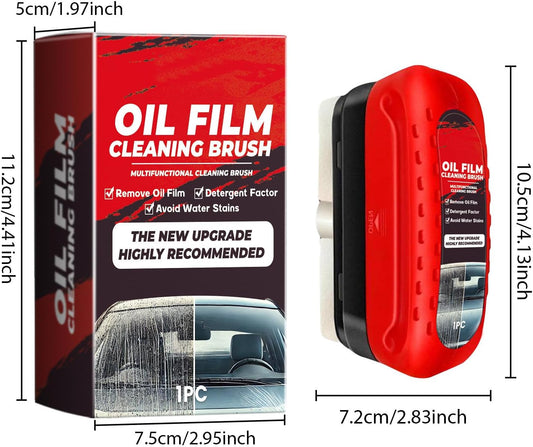 2 Pack Automotive Oil Film Cleaning Brush for Windshield, Car Glass Oil Film Remover with Hydrophobic Coating, Rain Repellent Windshield Cleaner Tool Improves Driving Visibility
