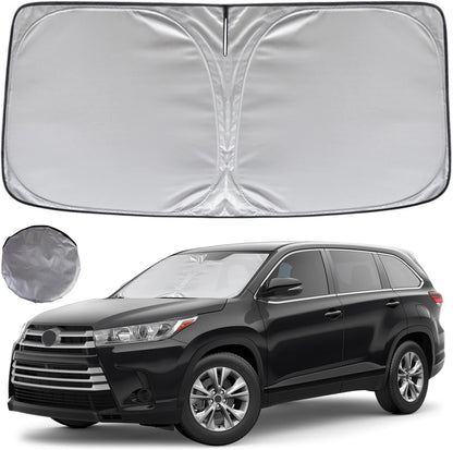 KAYZT Windshield Sun Shade for 2019-2025 2026 Chevy Silverado 1500 /GMC Sierra 1500 2500HD 3500HD Foldable Sunshade Front Window Custom Fit Car Accessories - Colors C