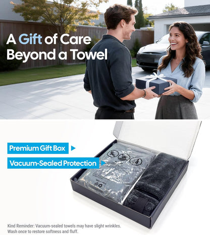 Wigoo Premium Microfiber Car Drying Towel 1300 GSM, 36" x 24" [Ultra-Absorbent, Streak-Free] Dual-Sided Edgeless Cleaning Towels with Twisted Loop, for Auto Detailing, Cars, SUV, Truck (2 Sizes)