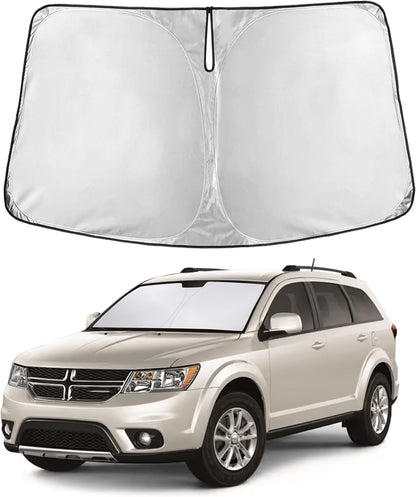 EcoNour Car Windshield Sun Shade | 2025 Upgraded Innovative No-Light-Pass Technology for Maximum Coverage | Foldable Sun Shade Keeps Your Vehicle Cool | Must-Have Car Accessories | Small (59" x 29") - Colors G