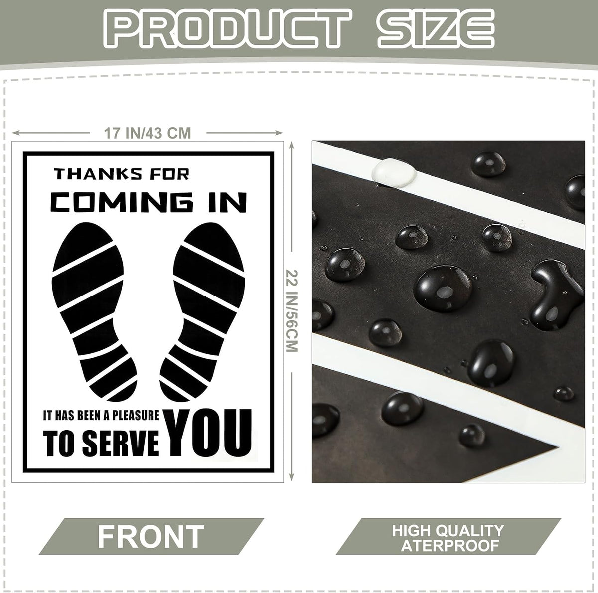Frienda 500 Pcs Waterproof Paper Car Floor Mats Disposable Floor Pads Covered Plastic Film Automotive Foot Mat for Vehicle Supplies(White,20 x 15 Inch)