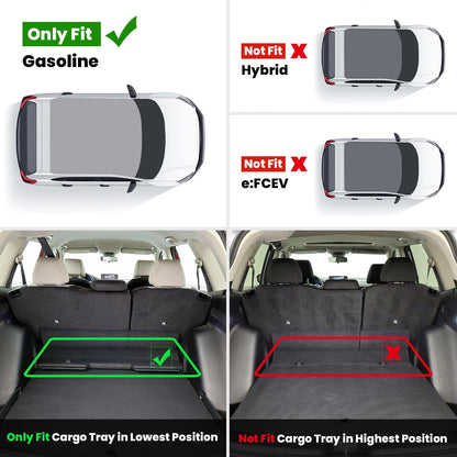 LASFIT Floor Mats for Honda CR-V 2026 2025 2024 2023 (Gasoline & Hybrid & e:FCEV), All Weather TPE Custom Fit Anti-Slip Pet Friendly Car Liners, 1st & 2nd Row Black