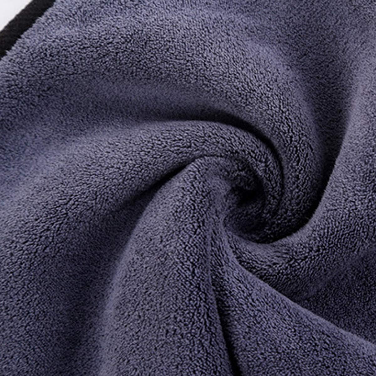 SOFTBATFY Ultrasoft, Large, Thick and Quick Drying Car Microfiber Cleaning Towel 800GSM Polishing Waxing Auto Detailing Towel Cloth (6pack,16 x 16inches) (Grey-Yellow)