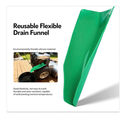 Reusable Flexible Oil Drain Funnel Form a Foldable Bendable Flex Funnel for Car Motorcycle Truck Lawnmower Snowplow Reused Oil Change Spill-Free Filling Draining Tools Easy to Store and Clean