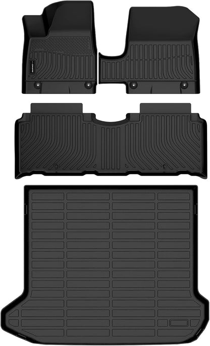 Auxko All Weather Floor Mat & Cargo Mat Fit for 2026 2025 2024 2023 2022 Hyundai Tucson Hybrid(Not PHEV) TPE Liner Tucson Accessory Set All Season Odorless Anti-Slip Floor Liner