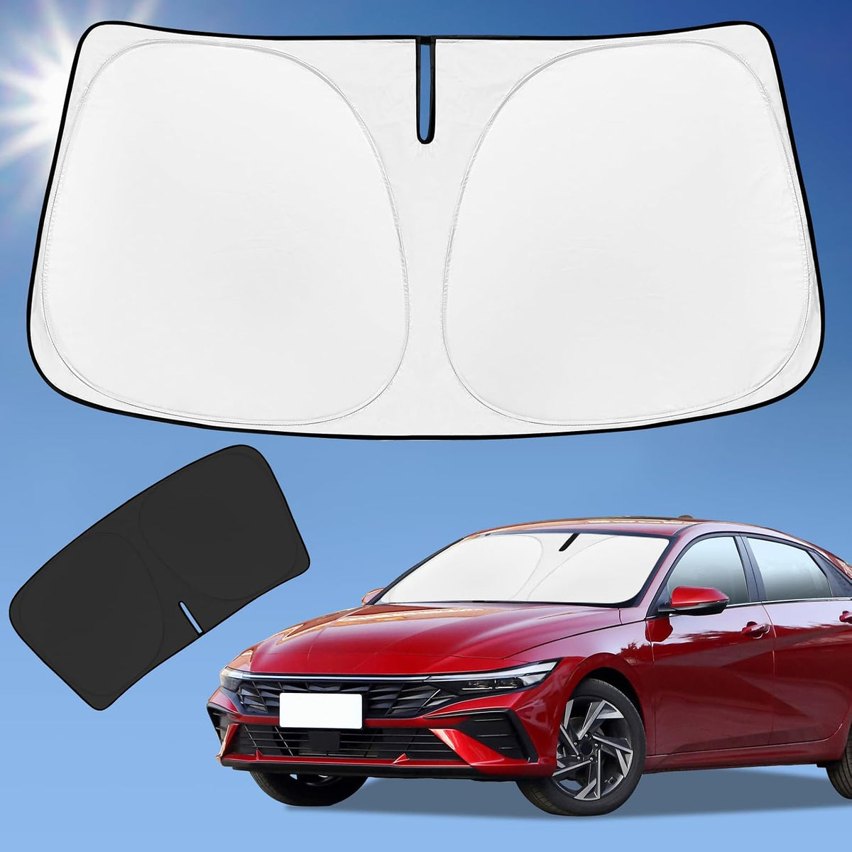 for Toyota Tacoma 2016-2023 2024 2025 2026 Sun Shade Sunshade Windshield Cover - 4 Layers Front Window Shade Custom Fit Tacoma 2Dr 4Dr Pickup Sun Visor 240T Shade Blocks UV Rays Car Accessories - Colors C