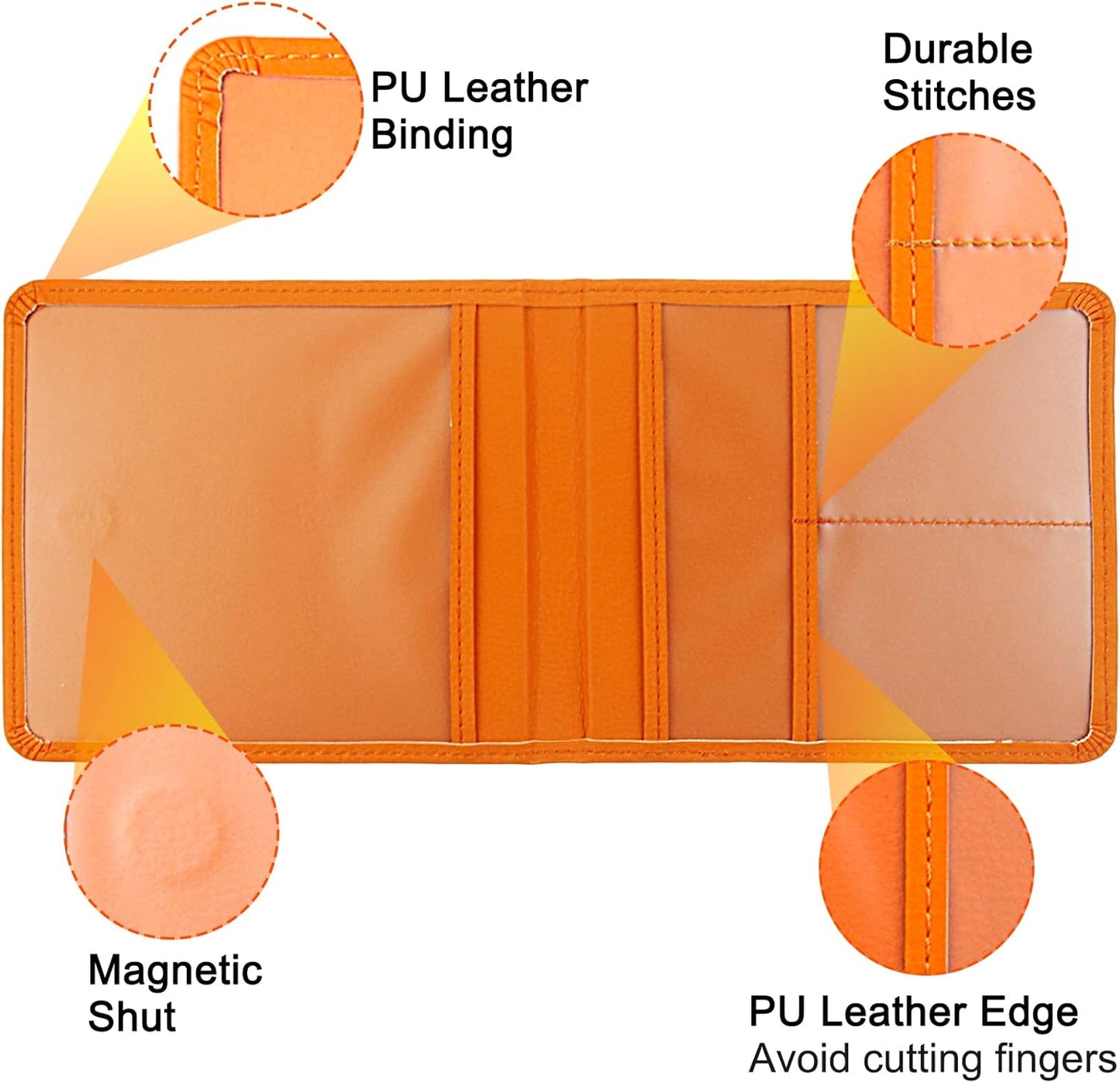 LumiMokki Car Registration and Insurance Holder, Leather Registration and Insurance Card Holder, Vehicle Glove Box Organizer - For Documents, Cards, License (Black)