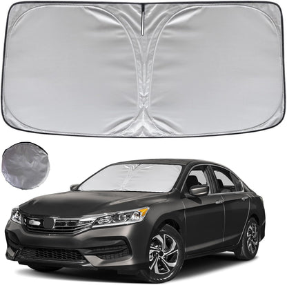 KAYZT Windshield Sun Shade for 2019-2025 2026 Chevy Silverado 1500 /GMC Sierra 1500 2500HD 3500HD Foldable Sunshade Front Window Custom Fit Car Accessories - Colors C