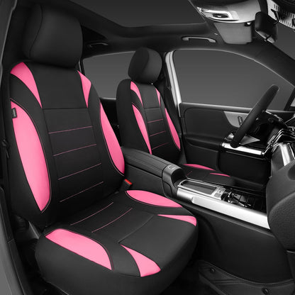 CAR PASS Waterproof Car Seat Covers Front Seats Only with 5mm Composite EVA, Neoprene Car Seat Cover with Separate Headrest Cover, Quick Setup Universal Fit for Car SUV Trucks,Airbag Compatible（Gray
