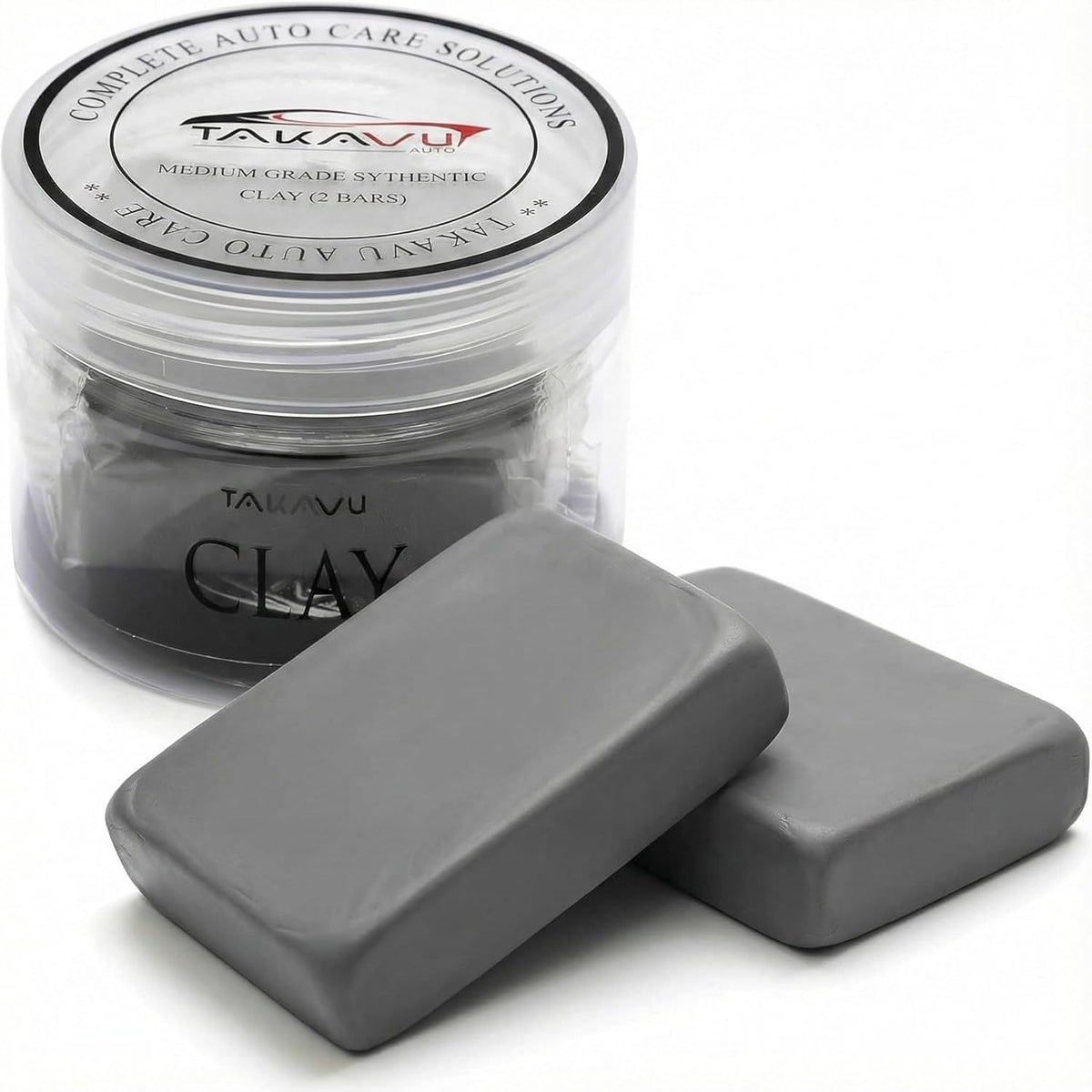 Car Clay Bars Auto Detailing 2 Pack 100g by TAKAVU, Premium Medium Grade Material, Auto Detailing Magic Clay Bar Cleaner for Cleaning Cars, RV, Boats and Bus (Red)