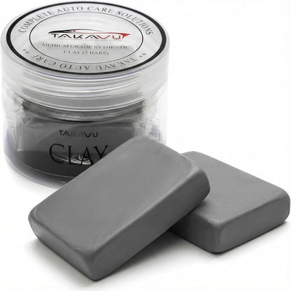Car Clay Bars Auto Detailing 2 Pack 100g by TAKAVU, Premium Medium Grade Material, Auto Detailing Magic Clay Bar Cleaner for Cleaning Cars, RV, Boats and Bus (Red)