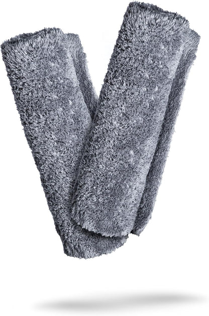 Adam's Borderless Grey Microfiber Towel (6pk) - Premium Ultra Soft Car Detailng Towel Cloths, 480gsm - Safe for Car Wash, Home Cleaning & Pet Drying Cloths (16 Inch x 16 Inch)