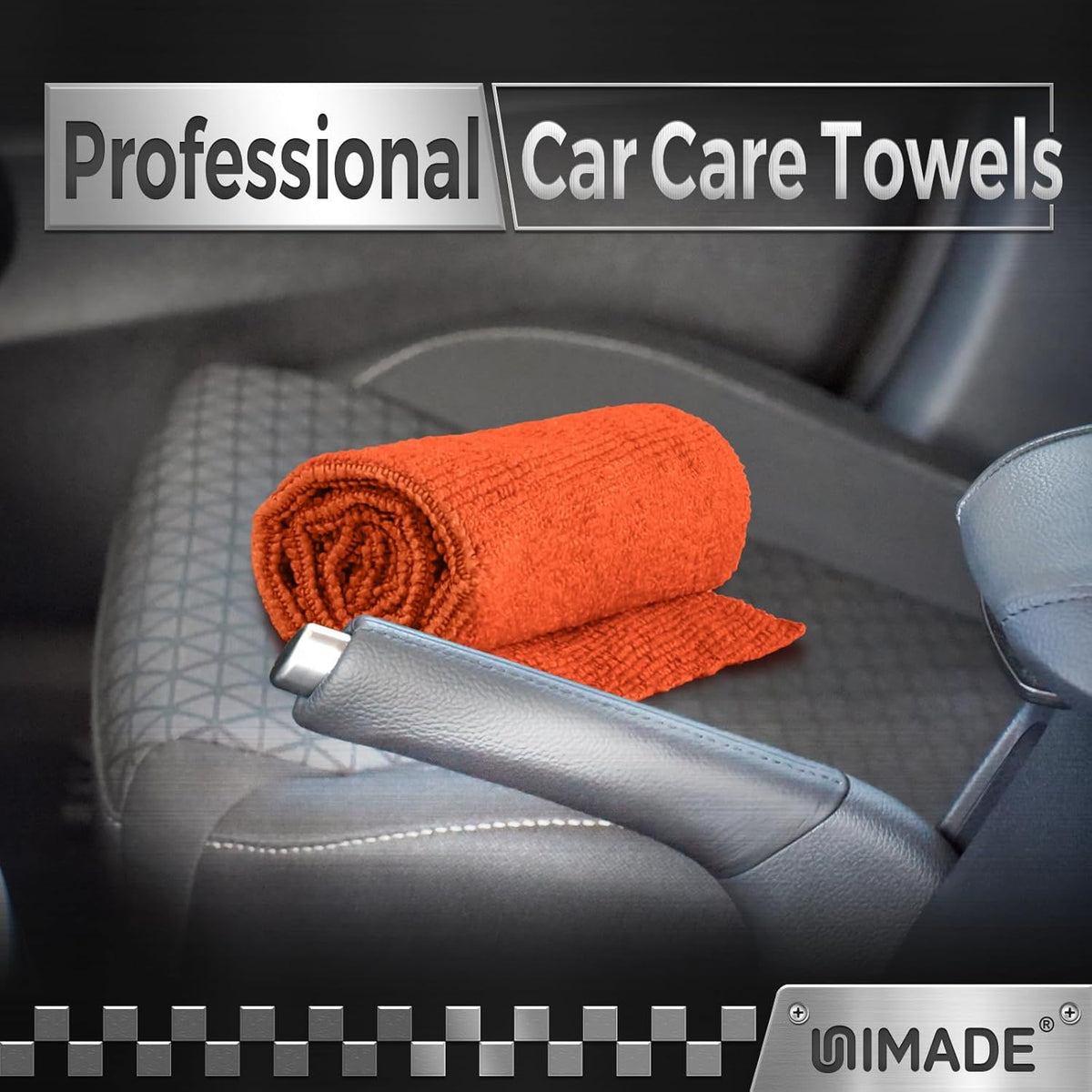 UNIMADE Microfiber Cleaning Cloth, 100 Pack Microfiber Towels for Cars Commercial Grade Work Rags Bulk Detailing Cloth for Automotive Bar Mechanic Restaurant Garage Housekeeping, 11.5"x 11.5", Grey