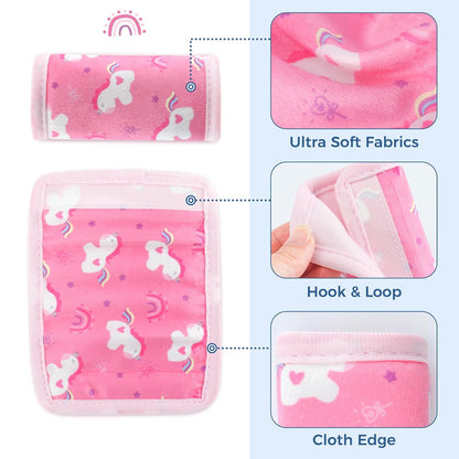 COOLBEBE Car Seat Straps Shoulder Pads for Baby Kids, Super Soft Seat Belt Covers for All Car Seats/Pushchair/Stroller/High Chair