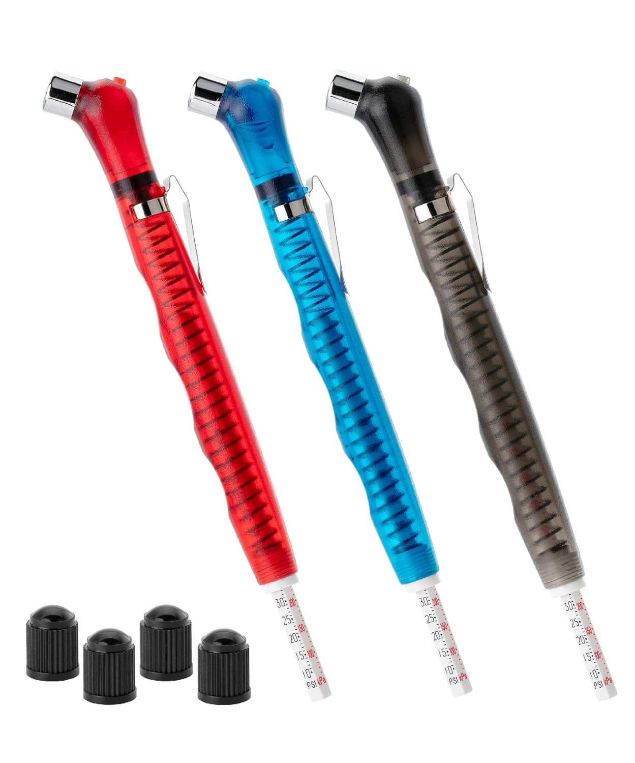 UNCO Pencil Tire Gauge, 2 Pack, 10-75 PSI, Car Tire Air Gauge