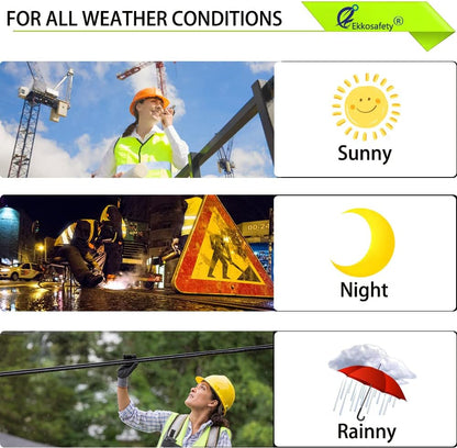 Reflective Mesh Safety Vest for Men Women with 5 Pockets and Zipper Front High Visibility Mesh Vest Hi Vis Construction Work Vest,Meets ANSI/ISEA Standards(EK175-Yellow-L)