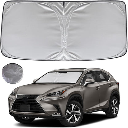 KAYZT Windshield Sun Shade for 2019-2025 2026 Chevy Silverado 1500 /GMC Sierra 1500 2500HD 3500HD Foldable Sunshade Front Window Custom Fit Car Accessories - Colors B