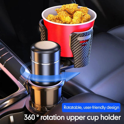 Car Cup Holder Expander Adjustable Base 2 in 1 Dual Layer Cup Holder Large Capacity Storage 360 Degree Rotating Cup Slot Large 10/40 oz Bottles & Big Drinks Travel Cup