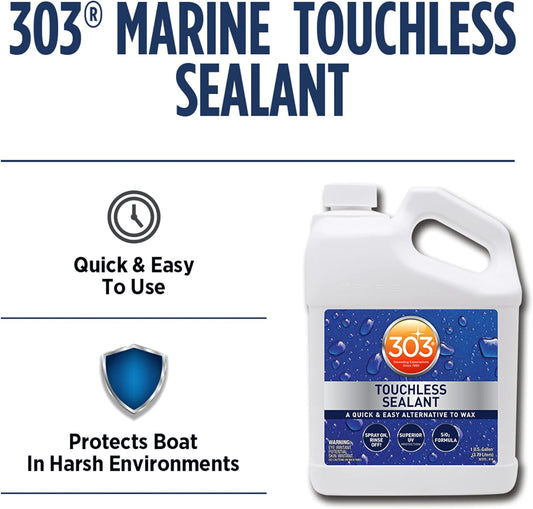 303 Products Touchless Sealant - SiO2 Water Activated Paint & Glass Protection - Spray On, Rinse Off - Lasts 2X Longer Than W- Deep, Wet Shine, 32 fl. oz. (30394CSR)