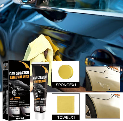2PCS Scratch Remover for Vehicles, 2026 New Car Scratch Removal Wax, Car Scratch Repair Paste Car Scratch Remover Kit, Cars Paint Scratchs Repair Kit with Wipe Sponge