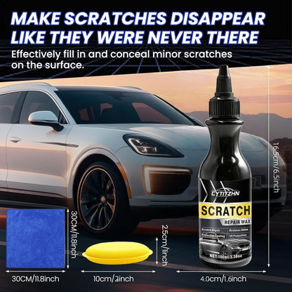 Car Scratch Remover & Polishing Compound - Effectively Eliminates Light Scratches, Hazy Paint, and Swirl Marks, Includes Sponges and Towels, 100ML/3.4oz (3)