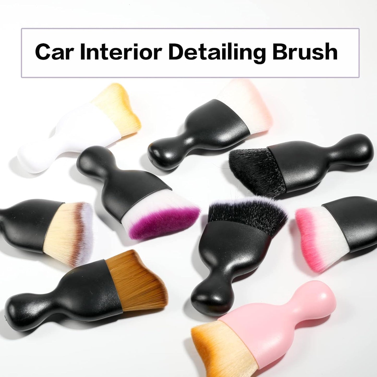AOCISKA Car Interior Detailing Brush,Soft Bristle Cleaning Brush Car Detailing Brush Dusting Brush,Car Interior Cleaning Tool,Auto Detail Brush Car Dash Duster Brush (Black)