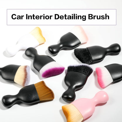 AOCISKA Car Interior Detailing Brush,Soft Bristle Cleaning Brush Car Detailing Brush Dusting Brush,Car Interior Cleaning Tool,Auto Detail Brush Car Dash Duster Brush (Black)