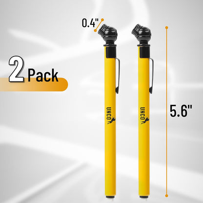 UNCO Pencil Tire Gauge, 2 Pack, 10-75 PSI, Car Tire Air Gauge