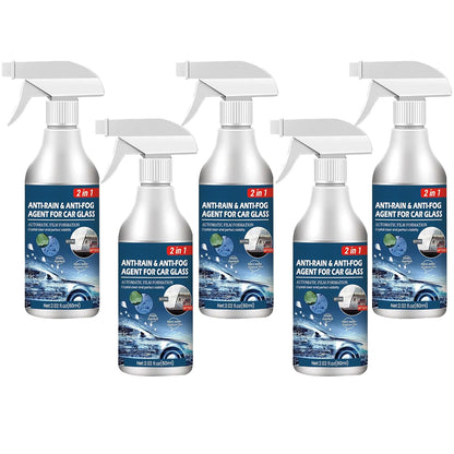 60ml Anti Fog Spray for Windshield, 1/2/3/5 Car Glass Waterproof Coating Agent, Auto Rain Agent Spray, Anti Fog Rain Prevention Spray for Car Interior Windscreen Mirrors Swimming Goggles