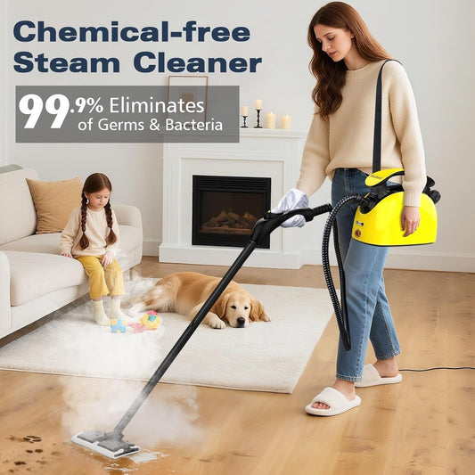 Waitbird Steam Cleaner, Steam Cleaner For Home,Handheld Steam Cleaner With 21 Accessories,248 ° F High Temperature,Suitable For Floors,Sofas,Interior Decoration,Barbecue Grills,Mop Replacement Parts