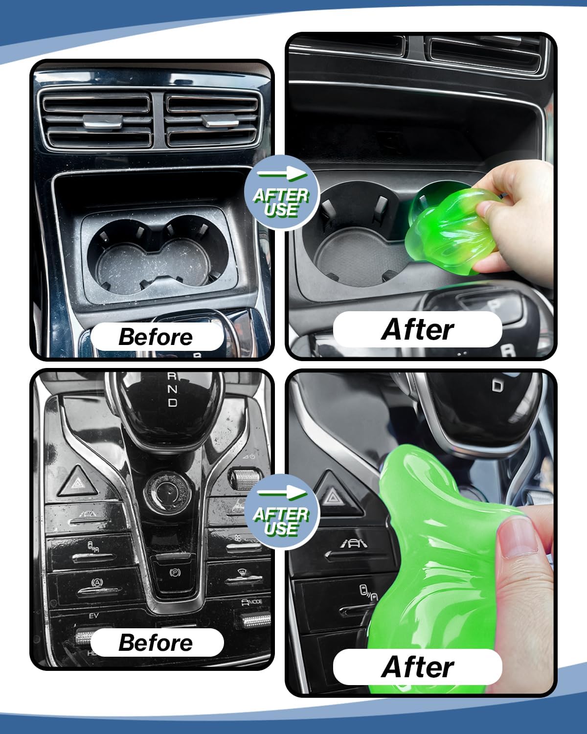 Car Cleaning Gels 3 Pack, Clean Putty Dust Cleaner Kit, Auto Detailing Tools Cleaning Putty Car Interior Cleaner, Keyboard Cleaner, Cleaning Slime Car Cleaning Supplies Gift for Men Women, 240g