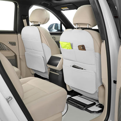 TAIKOO Seat Back Protector,Shields Seat Backs From Kicks and Adds Storage | kick mats back seat protector easy to install and clean, well-crafted, sturdy, durable and stylish.2 Pack