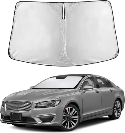 EcoNour Car Windshield Sun Shade | 2025 Upgraded Innovative No-Light-Pass Technology for Maximum Coverage | Foldable Sun Shade Keeps Your Vehicle Cool | Must-Have Car Accessories | Small (59" x 29") - Colors A