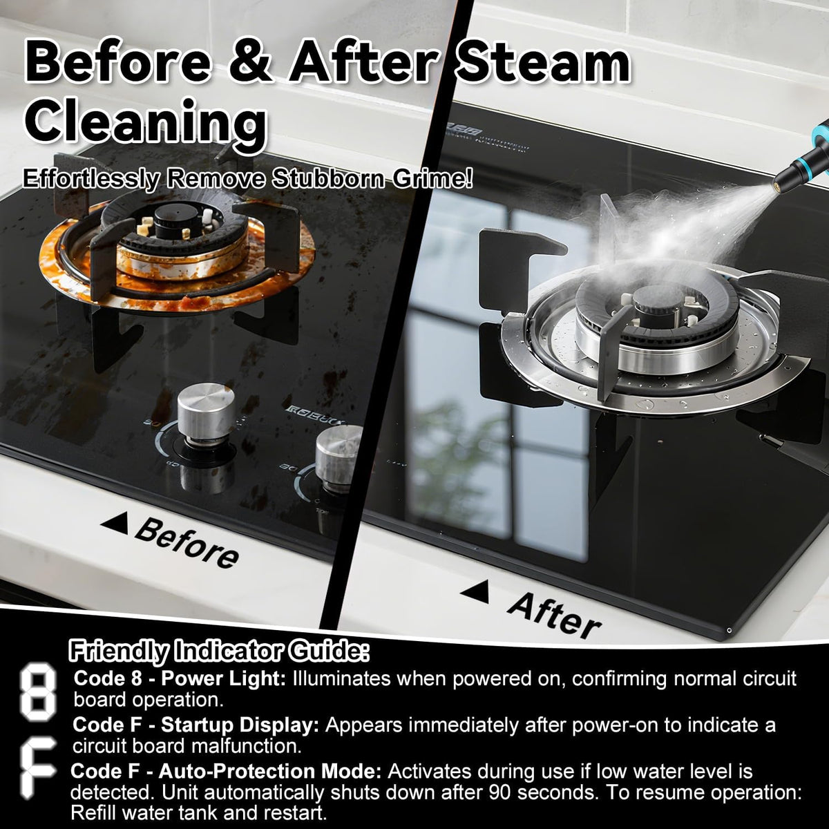 Steam Cleaner, 2500W Portable Handheld Steamer for Cleaning, Large Capacity Tank Pressurized Steam Cleaning Machine for Home, Car, Bathroom, Kitchen, Furniture, Grout, Floor, Tile