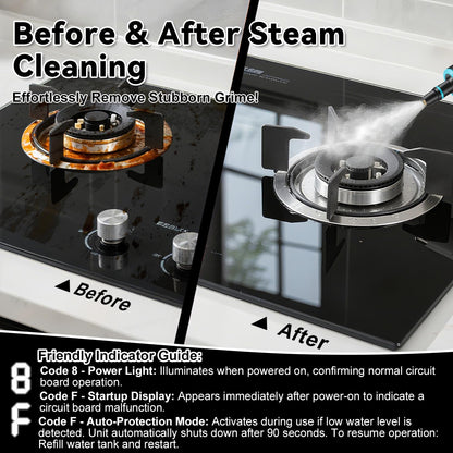 Steam Cleaner, 2500W Portable Handheld Steamer for Cleaning, Large Capacity Tank Pressurized Steam Cleaning Machine for Home, Car, Bathroom, Kitchen, Furniture, Grout, Floor, Tile